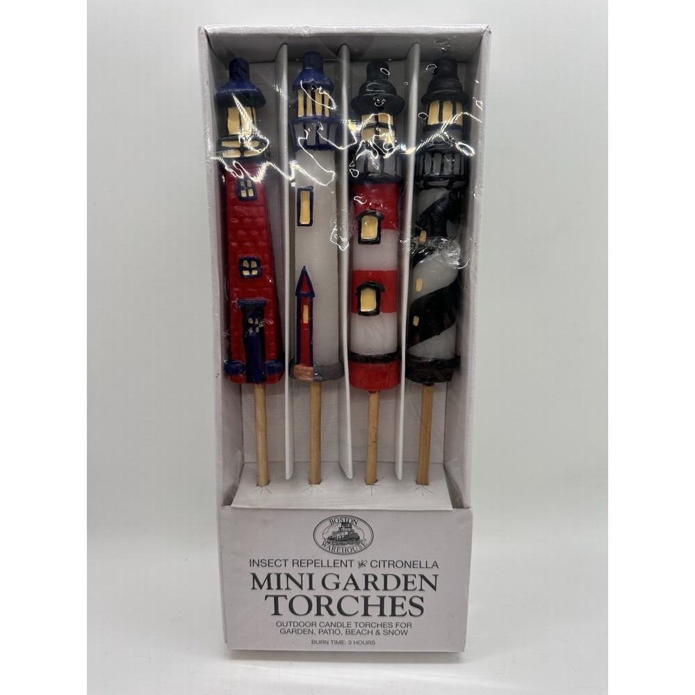 Mini Garden Lighthouse Torches‎ : Boston Warehouse : Citronella : Outdoor